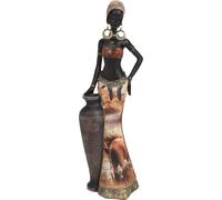 Statue africaine rétro apparence réelle Résine vivante couleurs vives sculpture pour voiture de bureau -Type de maison B