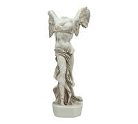Statue ailée Victoire de la déesse Samothrace en marbre gris patiné 36 cm