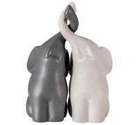 Statue - Aimant Éléphant - Couples Figurine en Céramique - Bureau - 11X15 cm