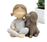 Statue amant des chiens Figurine en deuil pour chien Statue pour perte d'animaux de compagnie Figurine pour chien pour perte Statue de chien ange Figurine commémorative pour ange Figurine pour chien