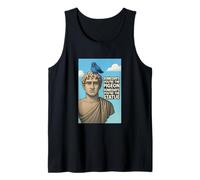 Statue and Pigeon Quotes Wise, Luck Illustration Graphic Débardeur