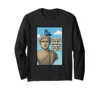 Statue and Pigeon Quotes Wise, Luck Illustration Graphic Manche Longue