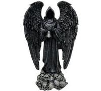statue ange faucheur ailes résine 19x10x31cm noir - générique 13811 Noir G