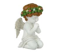 Statue Angelée Prier - Agenouillez-vous la résine pour le jardin | Ornements de prière | Décoration pour l'intérieur et l'extérieur, la maison, le jardin, la statue d'ange avec des ailes