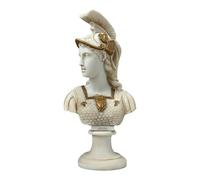 Statue Athène Déesse de la Sagesse Athéna Minerve Buste en Marbre Fonte Patine Gris