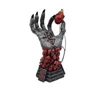 Statue berserk Figurine main de Dieu avec collier œuf de roi Behelit - Main de faucheuse folle sculpture rune - Sculpture Berserk Comics Lover Cadeau Halloween Décoration d'intérieur à collectionner