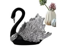 Statue Black Swans - Décoration de figurine de cygne - Sculpture d'animaux en résine Figurines pour salon, armoire à vin, entrée, mariage, nouvelle maison qui ajoutent une touche d'élégance à