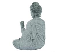 Statue Bouddha assis en résine effet zen pour jardin et maison (A)