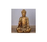 Statue bouddha - l 9 x l 6 x h 14 cm - doré