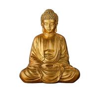 Statue Bouddha Méditation Or - Statuette Décoration Zen et Feng Shui - Apporte une Ambiance Apaisée et Relaxante à Votre Intérieur - Statue Porte-Bonheur Couleur Or - Hauteur: 20cm - Zen’Light