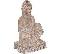 Statue Bouddha MGO effet bois H67 Atmosphera - Naturel clair Effet bois G