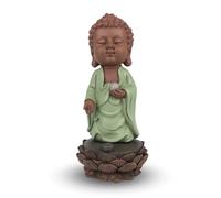 Statue Bouddha Porte - Encens Kasyapa - Création Authentique - Ambiance Zen et harmonieuse - Magnifique Figurine Porte-Bonheur - Idée Cadeaux Toute génération - H25cm-Zen’Light