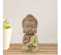 Statue Bouddha Toge Jaune - atmosphère zen - figurine porte-bonheur- idée cadeau toute génération -H 10.7 cm - Zen'Light