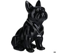Statue bouledogue français - Virex® - Résine de haute qualité - Art moderne - 23 cm - Noir