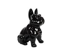 Statue Bulldog en Céramique Noir Brillant H30cm - STOKY -