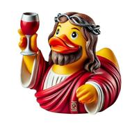 Statue Canard Sculptures Décoratives Religieuses Mignonnes | 12,7 Cm Figurines De Pâques Déco Canards Jésus De Bureau Pour Adultes Décoration Maison Noël Anniversaire Salon Chambre