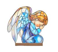 Statue catholique debout en acrylique pour autels de bureau, design stable sans soutien supplémentaire nécessaire, parfaite pour un espace compact au bureau ou à l'école