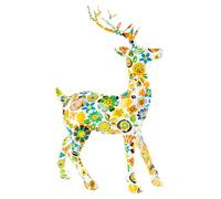 Statue CERF - Figurine décorative pour maison et bureau, sculpture d'animaux rustiques | Ornement en résine, décoration boisée moderne, statue de cerf de table pour étagères, bureau ou décoration