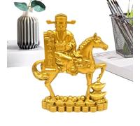 Statue Cheval - Statuette Animale Dorée En Métal - Décoration Équestre,Ornement Maison Bureau Étagère Cheminée Bibliothèque Table Vitrine Voiture