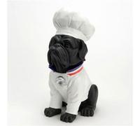 Statue : Chien cuisinier - Amadeus - Noir - Résine Noir G
