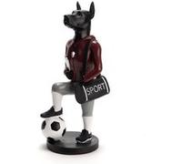 Statue : Chien doberman coach - Amadeus - Noir - Résine Noir G