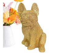Statue Chien - Figurine Bulldog Assis Statue Française Bulldog,Sculpture Résine Décorative pour Intérieur Extérieur Table Étagère Salon Bureau Chambre Patio Jardin,Cadeau Anniversaire Maison
