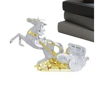 Statue chinoise de l'année du cheval - 2026 traditionnelle apporte de la richesse - Statue de bureau en résine - Pour les amateurs de collection de famille, bibliothèque, armoire, chambre à coucher