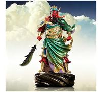 Statue chinoise Feng Shui Guan Yu - Guan Gong, Kwan Kung, Dieu guerrier de la richesse, figurine pour la décoration de la maison ou du bureau, style B, 50 cm