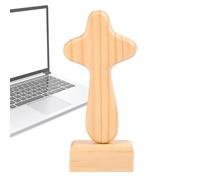 Statue chrétienne en bois - décoration de sculpture de table religieuse, icône de base magnétique | Figurine en bois pour bureau, étagère, de la maison, table de chevet, salle de prière, cadeau