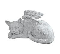 Statue commémorative d\'animaux compagnie Statue ange animal de compagnie dans ailes d\'ange Décoration de jardin Chat