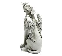 Statue Commémorative de Chien Ange, Exquis sculpté à la Main pour Animaux de Compagnie pour la Décoration et Le Confort du Jardin, Résine Synthétique, 610g