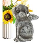 Statue commémorative pour tombe d'animaux de compagnie - Pierre tombale en résine pour chiens et chats de 210 g, indicateur de tombe de jardin, ornement décoratif de statuette | Utilisations