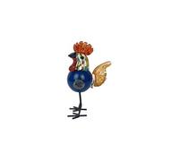 Statue : Coq bleu Galli 23 cm - - Bleu - Verre