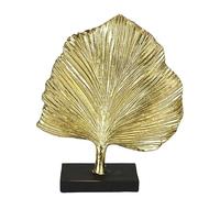 Statue créative en forme de feuille de ginkgo - Statue décorative pour la maison et le bureau - Sculptures créatives - Feuilles en métal - Décoration pour salon, couloir, chambre à coucher - Cadeau de