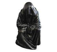 Statue Creeper assise - Mesure 9 cm x 14 cm, composant assistant de bureau intégré, action mystère sombre, finition grise | Figurine fantaisie pour Halloween et collectionneur Goth Esthétique Bureau d
