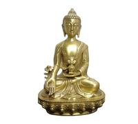Statue d'accouplement Statues de Bouddha en Bronze Faites à la Main Sculptures Feng Shui pour Salons et salles d'étude Comment décorer Votre Bureau Figurine Sculpture Assise Décoration(L)