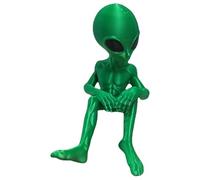 Statue d'Alien Sci-FI Figurine Extraterrestre pour la Maison, Le Bureau ou la décoration de Jardin | Sculpture de créature d'espace en résine, OVNI - Modèle d'art à thème pour Les Amateurs étrangers