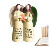 Statue d'ange de l'amitié - Forever Friends Figurine, cadeau commémoratif | Détails en verre élégant, art décoratif de la maison, hommage attentionné, symbole de sa sœur soul pour femmes, Noël