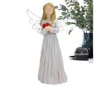 Statue d'ange gardien, figurines d'ange, Ornements d’anges, Figurines d'ange gardien tenant un cœur d'amour - Statue d'ange, décoration de table pour la maison, pour femmes, mariage, anniversaire