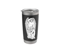 Statue d'ange Lucifer Blackwork Minimal Gobelet isotherme en acier inoxydable double paroi