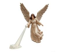 Statue d'Ange Lumineuse Flottante Résine pour Décor pour étagère Lumière | Fabrication en résine sculptée faisceau translucide LED blanche alimentation par piles pour coin tranquille
