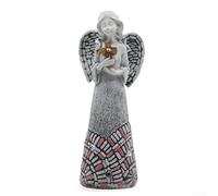 Statue d'ange solaire en résine résistante aux intempéries pour décoration de tombe, jardin, pelouse et porche