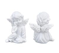 Statue d'ange, Statue d'ange ensoleillé Petit Ange décoratif Blanc intérieur Statue d'ange (#2)