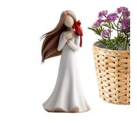 Statue d'Ange - Statuette Décorative Ange avec Oiseau Rouge,Statue de Souvenir pour la Mémoire Perdue | pour Usage Intérieur Salon Chambre Bureau Étagère et Cheminée