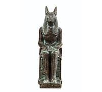 Statue d'Anubis assis Dieu de la mort Sculpture en granit pierre fabriquée en Égypte Anubis, également appelé Anpu, ancien dieu égyptien des morts, représenté par un chacal
