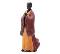 Statue d'art cadeaux figurines de collection petit moine priant statue de bouddha, ornements créatifs de sculpture de moine en céramique zen, art et artisanat en porcelaine délicate chinoise décoratio