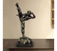 Statue d'art - Figurine décorative de Bureau, Collection de Sculptures de Kung-fu, Cadeaux commémoratifs pour la Maison, Ornements de modèle de poupée en résine, Cadeaux décoratifs de Statue en bronz