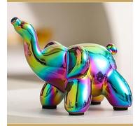 Statue D'art - Figurine Décorative De Bureau, Sculpture De Singe En Ballon 3D, Ornement Abstrait Animalier Pour Bureau, Sculpture Mignonne En Résine Pour La Maison, Cadeau(Elephant,Bright colors)