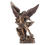 Statue d'art for cadeaux, figurines de collection, statue de l'archange Saint-Michel, défaite de Lucifer, statue de Michael, sculpture religieuse, figurine d'ange à collectionner, décoration de bureau