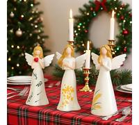 Statue d'art - Statues d'ange Gardien 3 pièces pour Femme, Sculpture d'anges priants en résine de 10 cm, Tenant Un Livre en Forme de cœur pour décoration de Noël et de Thanksgiving